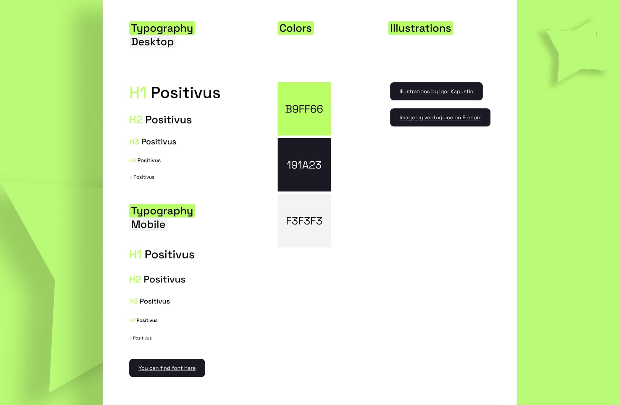 Positivus Landing Page